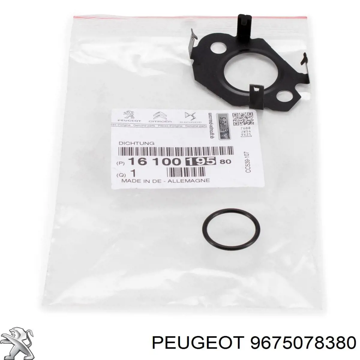 Coxim de fixação do silenciador 9675078380 Peugeot/Citroen