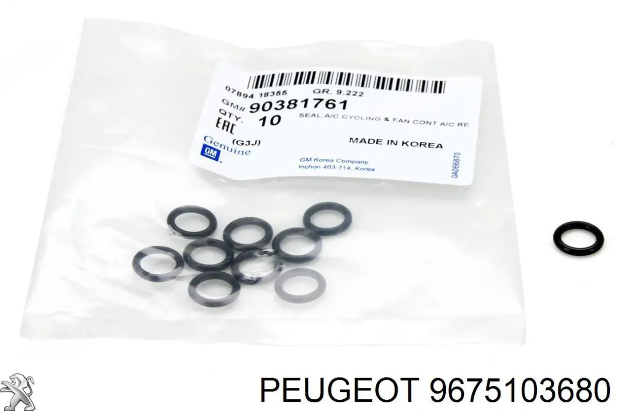9675103680 Peugeot/Citroen Mangueira de aparelho de ar condicionado, desde o radiador até o vaporizador