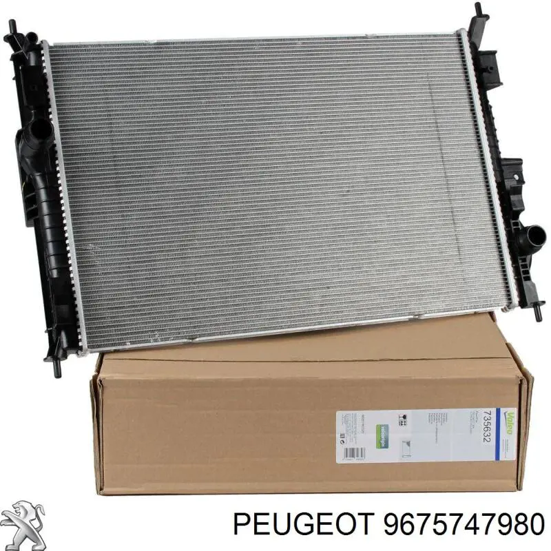 Compre 9675747980 Peugeot/Citroen Radiador de esfriamento de motor