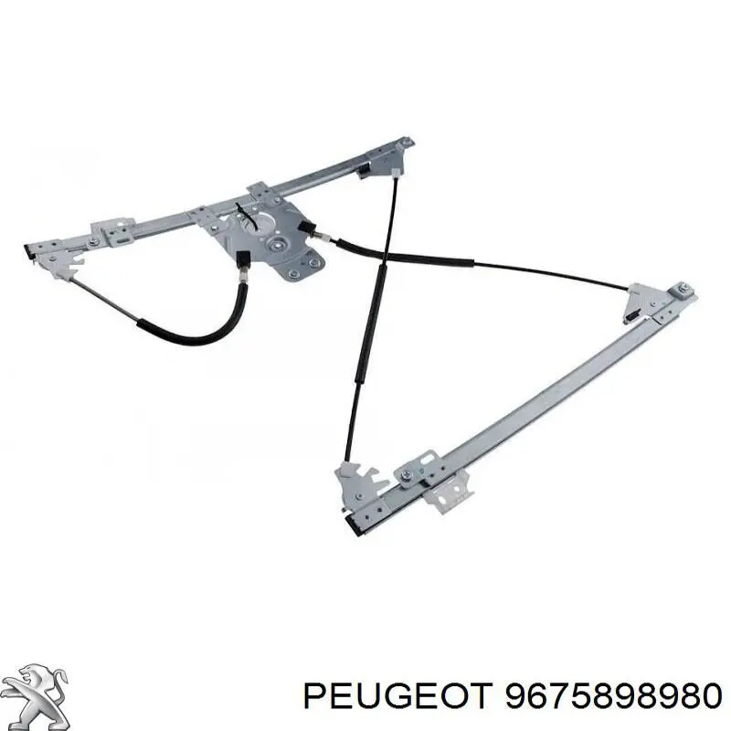 Compre 9675898980 Peugeot/Citroen Mecanismo de acionamento de vidro da porta dianteira direita
