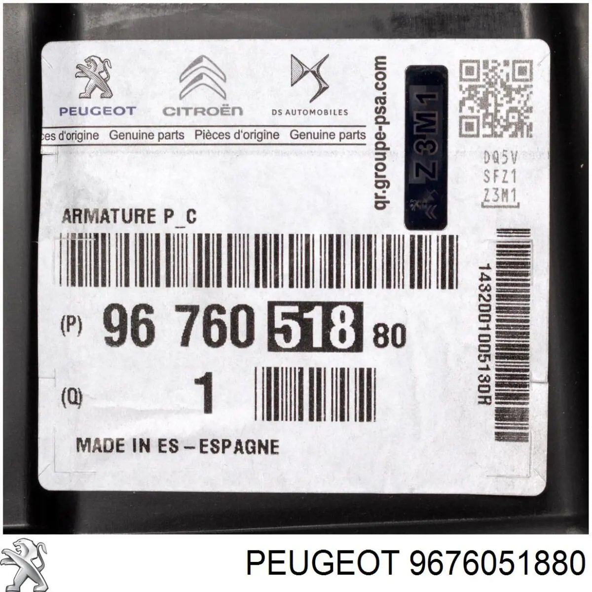 9676051880 Peugeot/Citroen Grelha do radiador