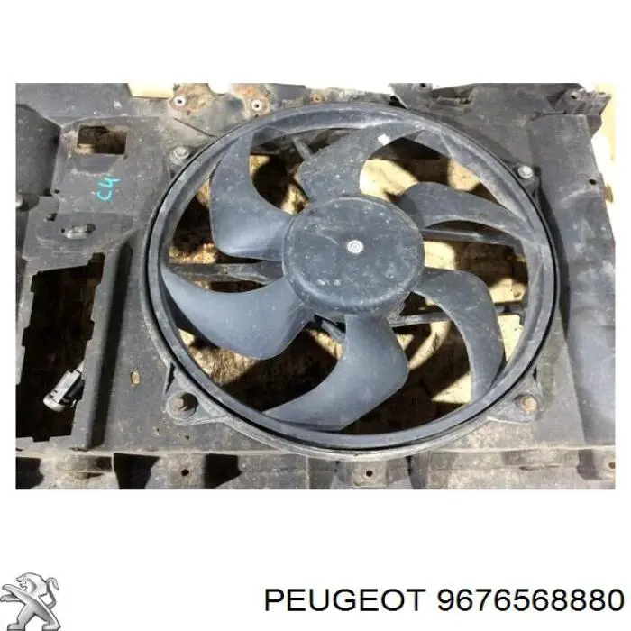 Compre 9676568880 Peugeot/Citroen Suporte do radiador montado (painel de montagem de fixação das luzes)