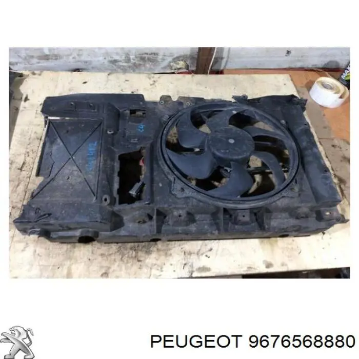 Suporte do radiador montado (painel de montagem de fixação das luzes) 9676568880 Peugeot/Citroen