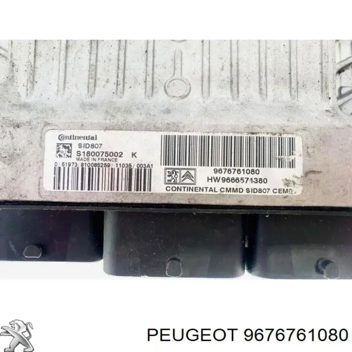 9676761080 Peugeot/Citroen Módulo de direção (Centralina eletrônica) de motor