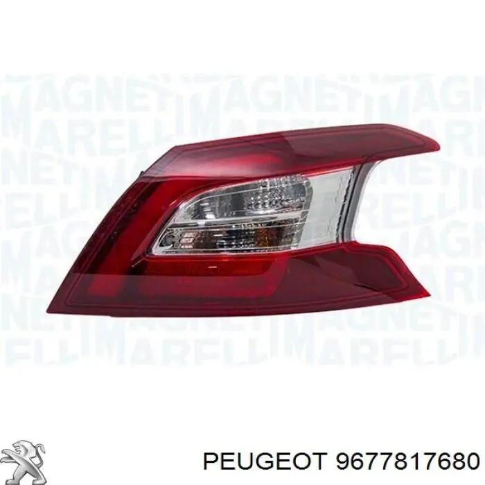 Lanterna traseira esquerda externa 9677817680 Peugeot/Citroen