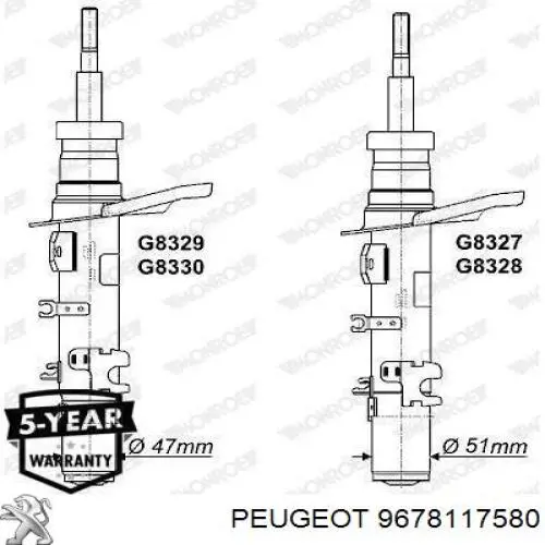 CT4Z18125A Ford Amortecedor traseiro