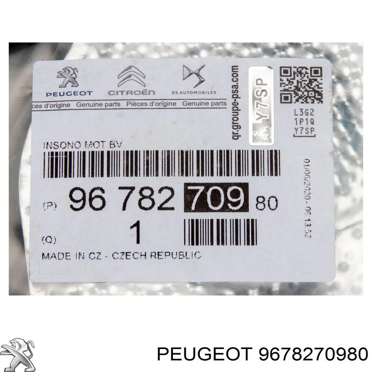 Compre 9678270980 Peugeot/Citroen Proteção de motor, de panela (da seção de motor)