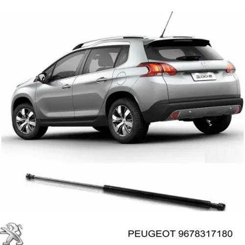 9678317180 Peugeot/Citroen Amortecedor de tampa de porta-malas (de 3ª/5ª porta traseira)