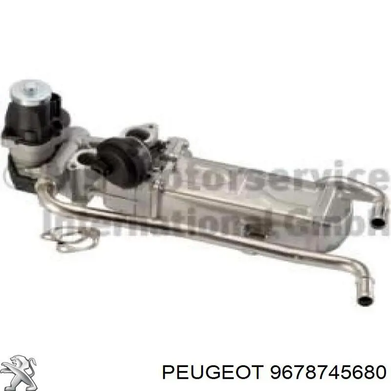 Radiador do sistema EGR de recirculação dos gases de escape 9678745680 Peugeot/Citroen