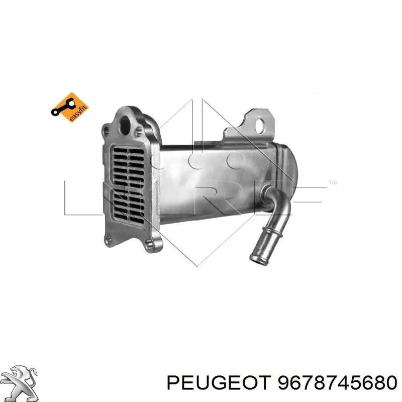 9678745680 Peugeot/Citroen Radiador do sistema EGR de recirculação dos gases de escape