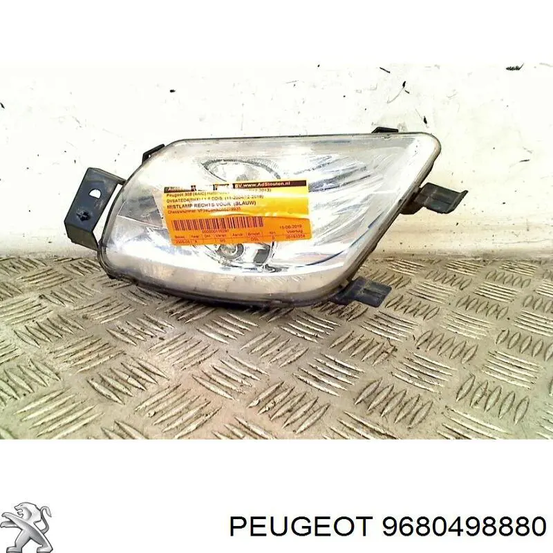 9680498880 Peugeot/Citroen Luzes de nevoeiro direitas