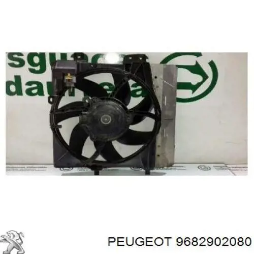 9682902080 Peugeot/Citroen Difusor do radiador de esfriamento, montado com motor e roda de aletas