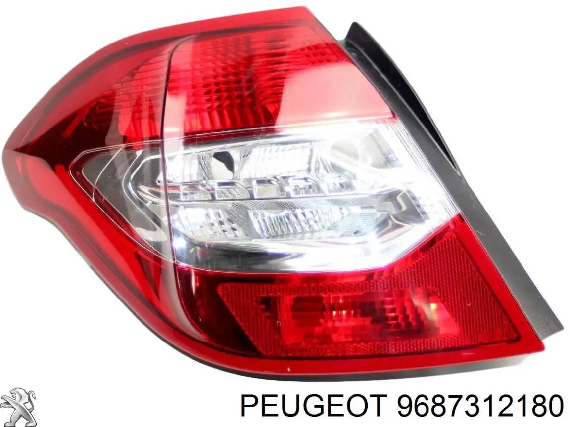 9687312180 Peugeot/Citroen Lanterna traseira esquerda externa