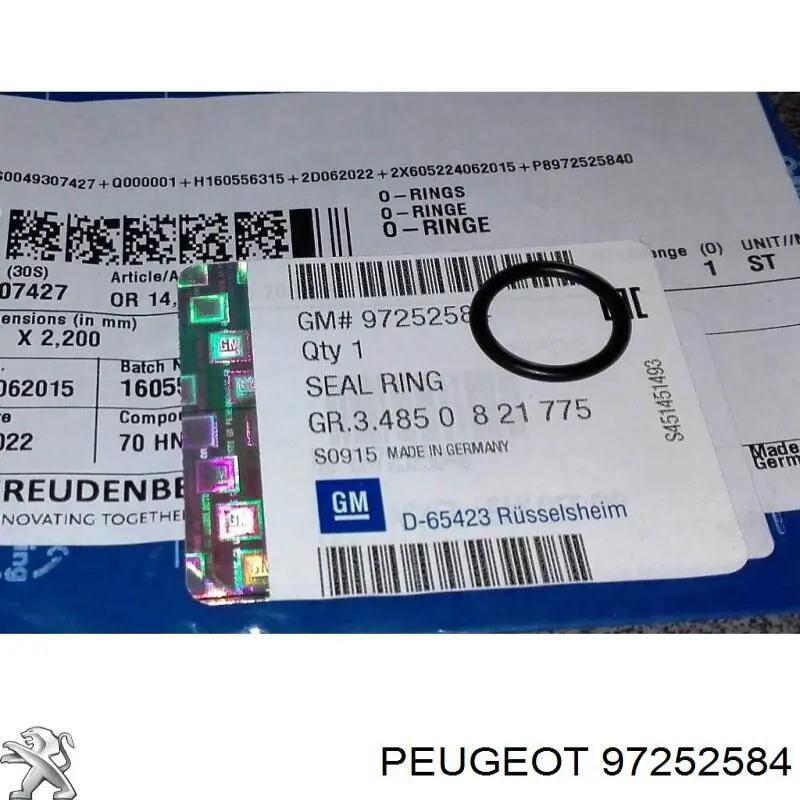 Anel (arruela) do injetor de ajuste 97252584 General Motors