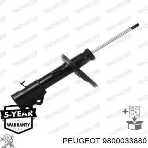 9800033880 Peugeot/Citroen Amortecedor dianteiro esquerdo