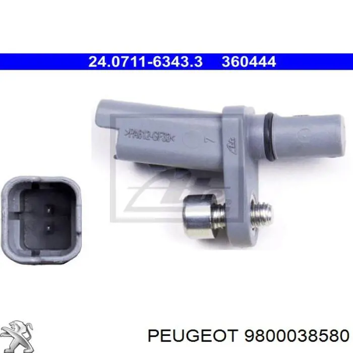 9800038580 Peugeot/Citroen Sensor ABS traseiro