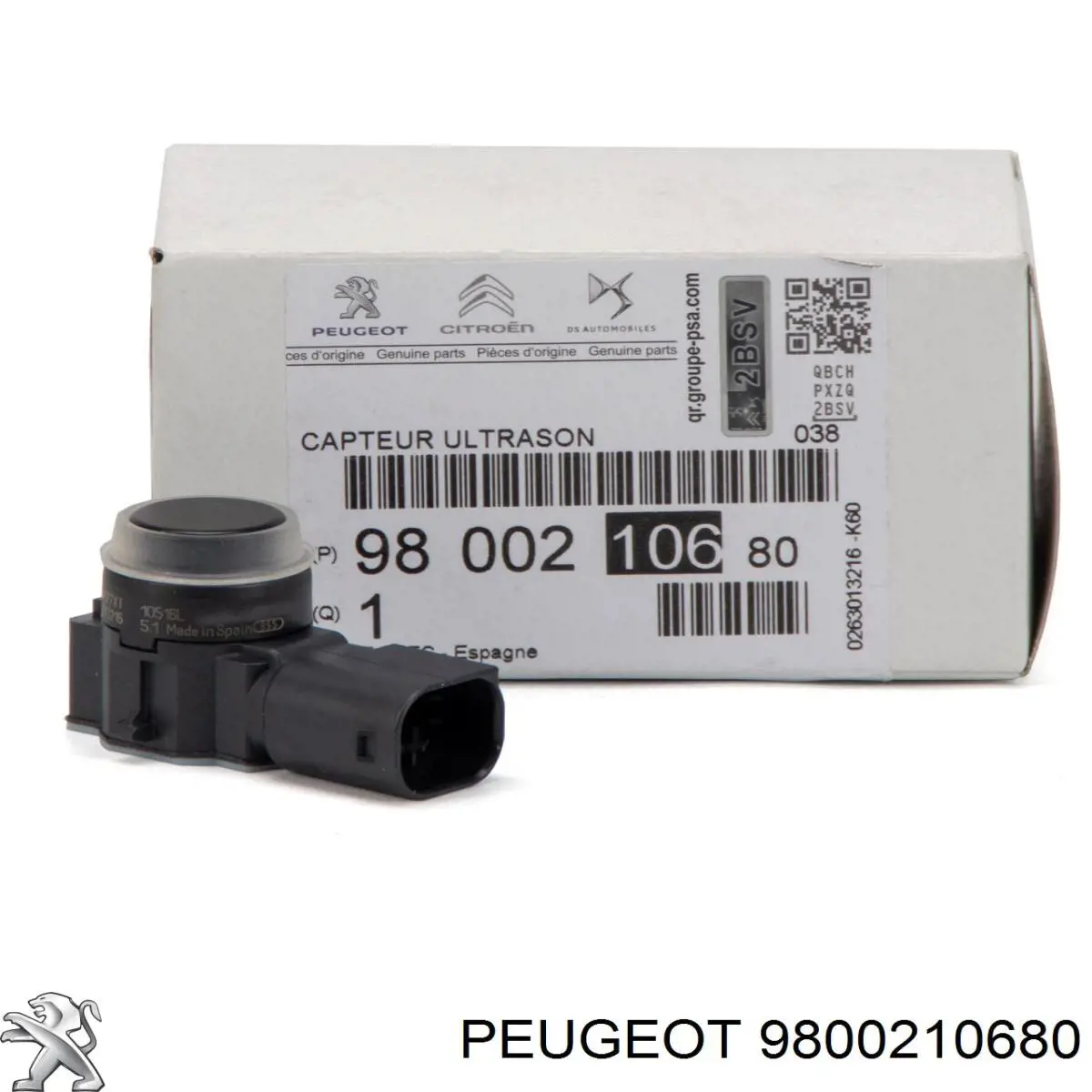 9800210680 Peugeot/Citroen Sensor traseiro de sinalização de estacionamento (sensor de estacionamento)
