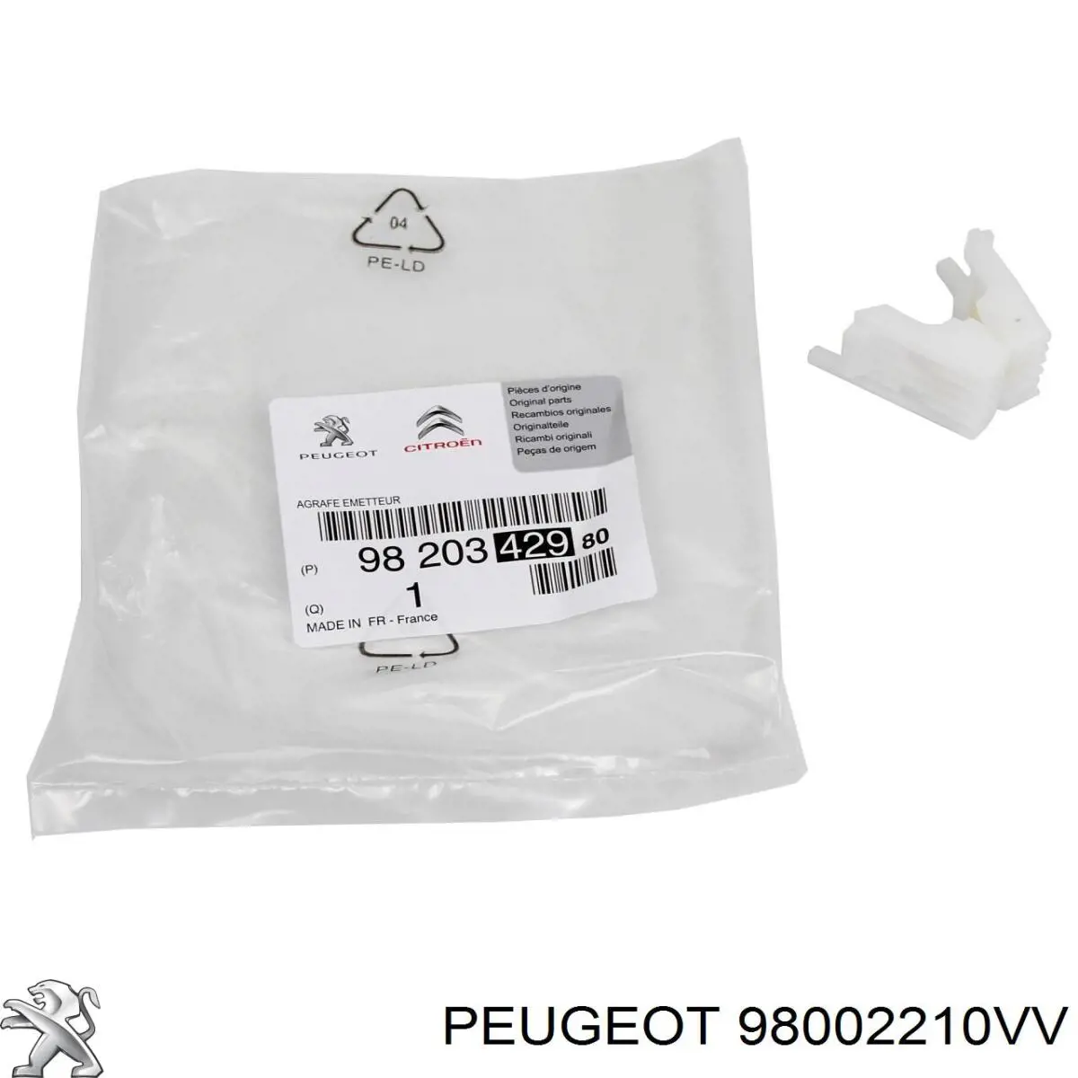 Compre 98002210VV Peugeot/Citroen Avalanca de mudança
