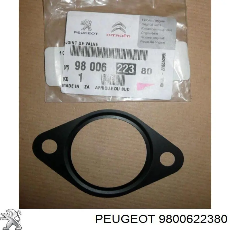 9800622380 Peugeot/Citroen Vedante de válvula EGR de recirculação
