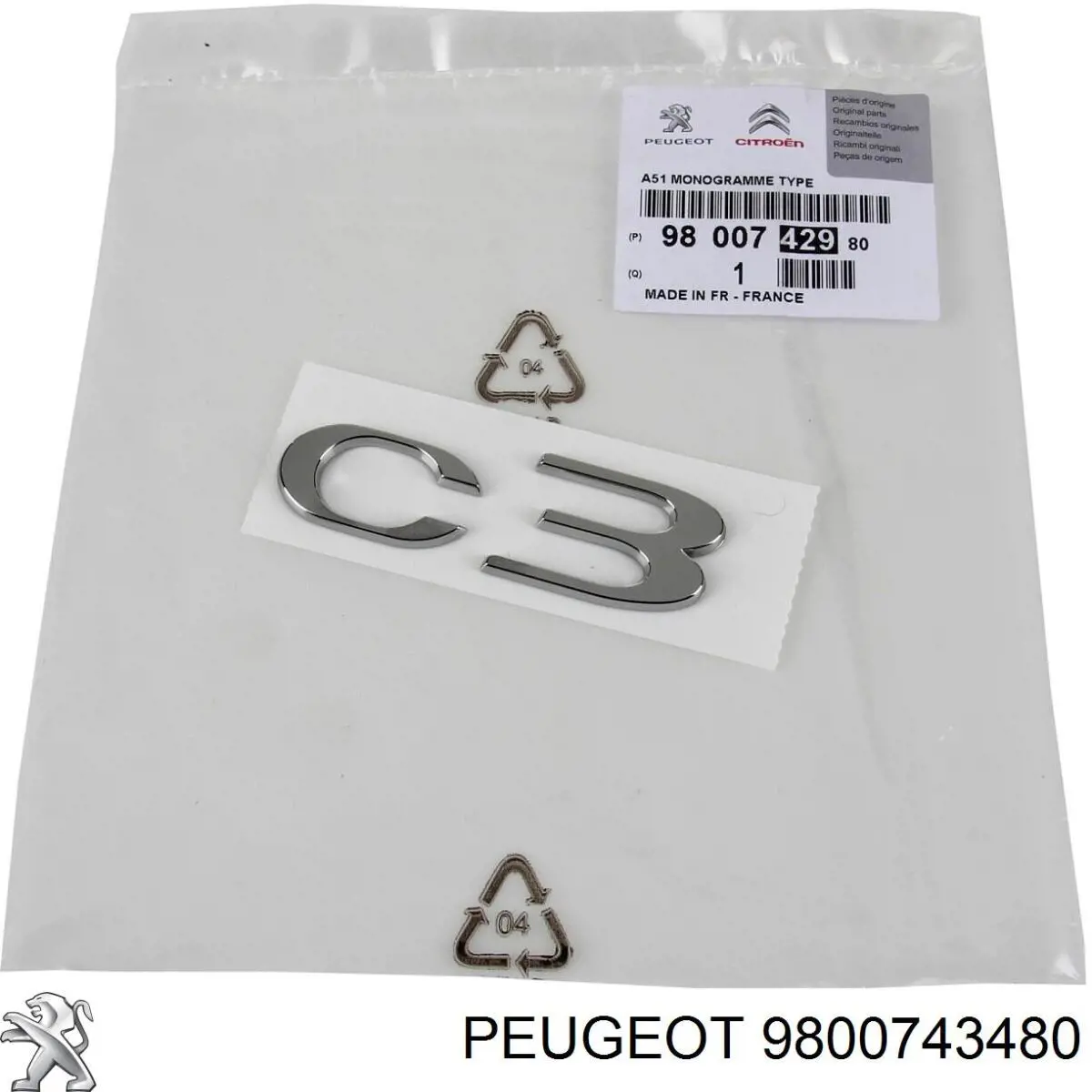 Compre 9800743480 Peugeot/Citroen 