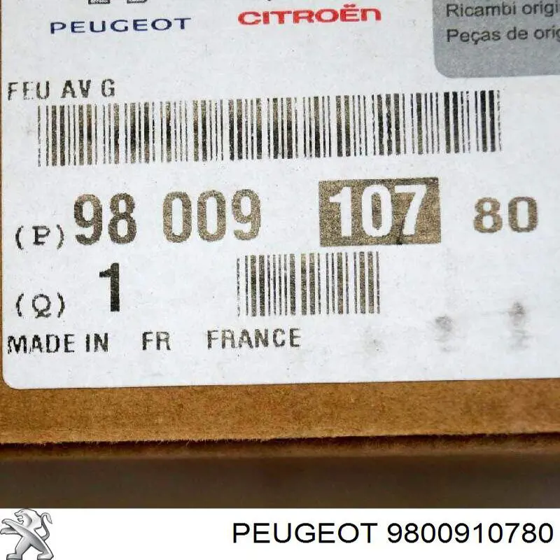 9800910780 Peugeot/Citroen Luzes máximas esquerdas