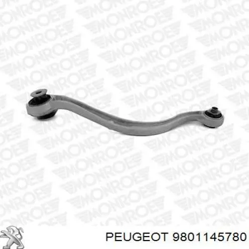 9801145780 Peugeot/Citroen Braço oscilante (tração) longitudinal inferior direito de suspensão traseira