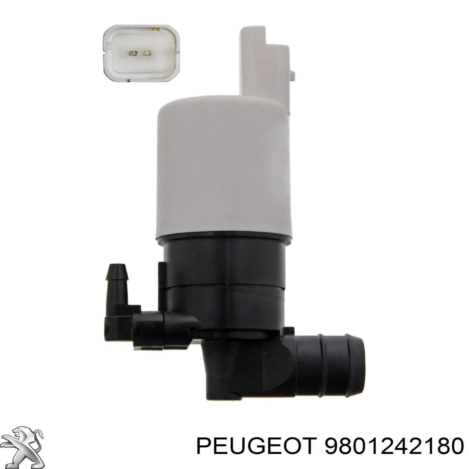 9801242180 Peugeot/Citroen Bomba de motor de fluido para lavador de vidro dianteiro
