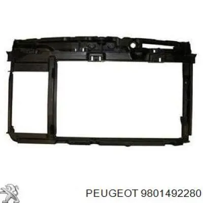 9801492280 Peugeot/Citroen Suporte do radiador montado (painel de montagem de fixação das luzes)