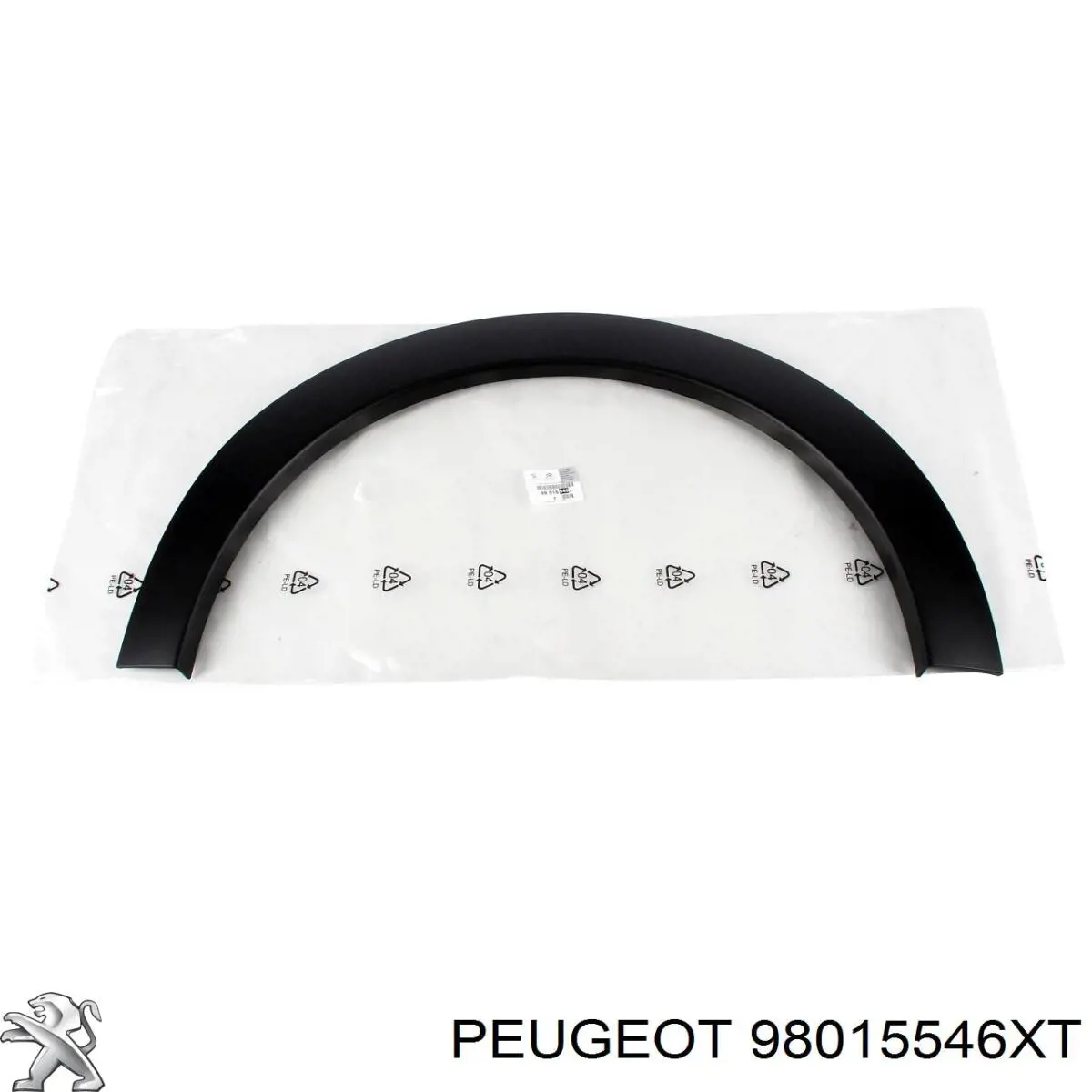 98015546XT Peugeot/Citroen Expansor (placa sobreposta) de arco do pára-lama dianteiro direito