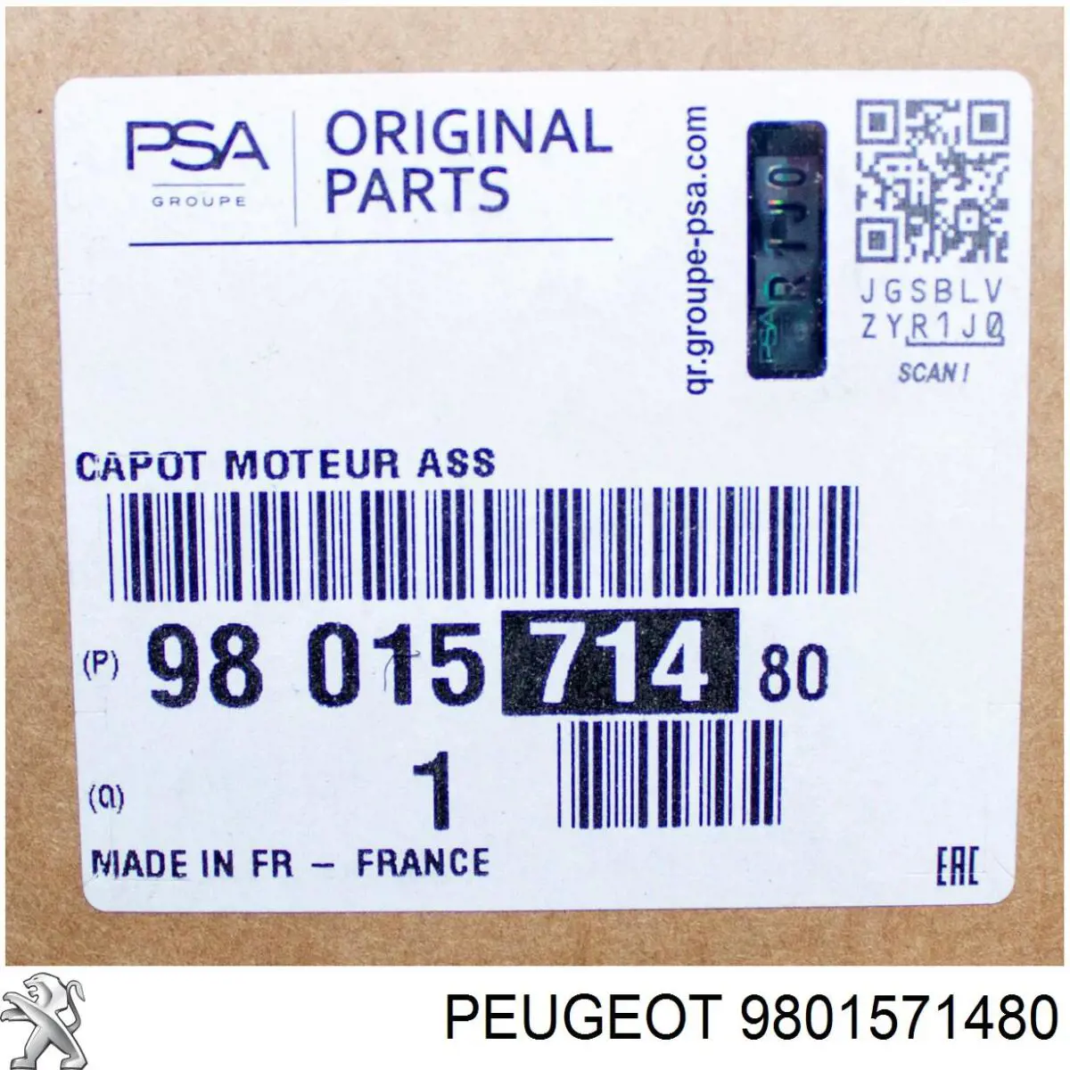 Capota 9801571480 Peugeot/Citroen