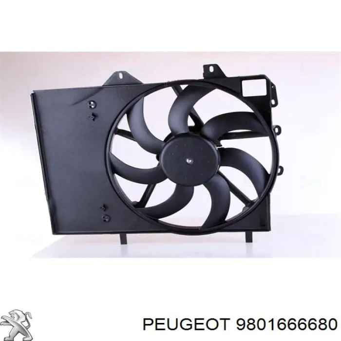 Difusor do radiador de esfriamento, montado com motor e roda de aletas Peugeot/Citroen 9801666680 preço, a partir de 86,83 USD