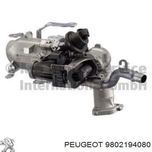 9802194080 Peugeot/Citroen Radiador do sistema EGR de recirculação dos gases de escape