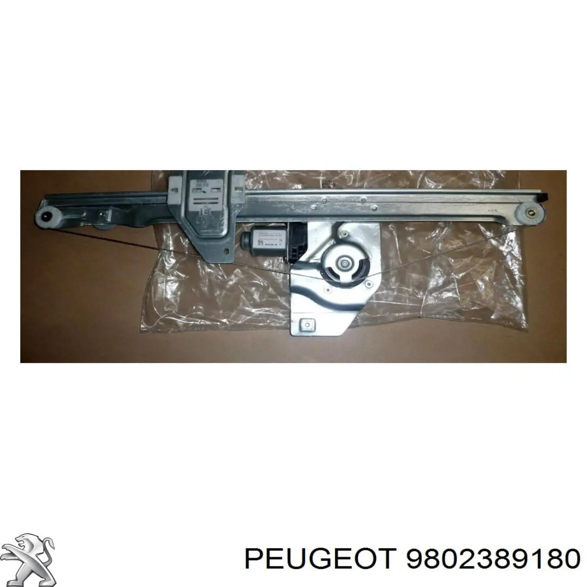 9802389180 Peugeot/Citroen Mecanismo de acionamento de vidro da porta dianteira direita