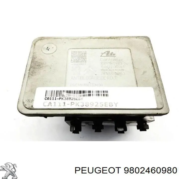 Unidade hidráulico de controlo ABS para Peugeot 208 I CA, CC