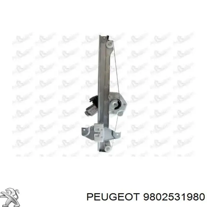 9802531980 Peugeot/Citroen Mecanismo de acionamento de vidro da porta dianteira esquerda