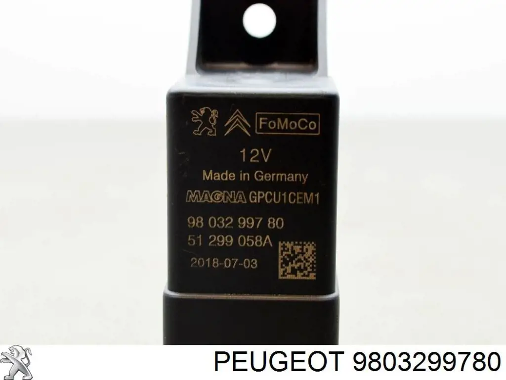 9803299780 Peugeot/Citroen Relê das velas de incandescência