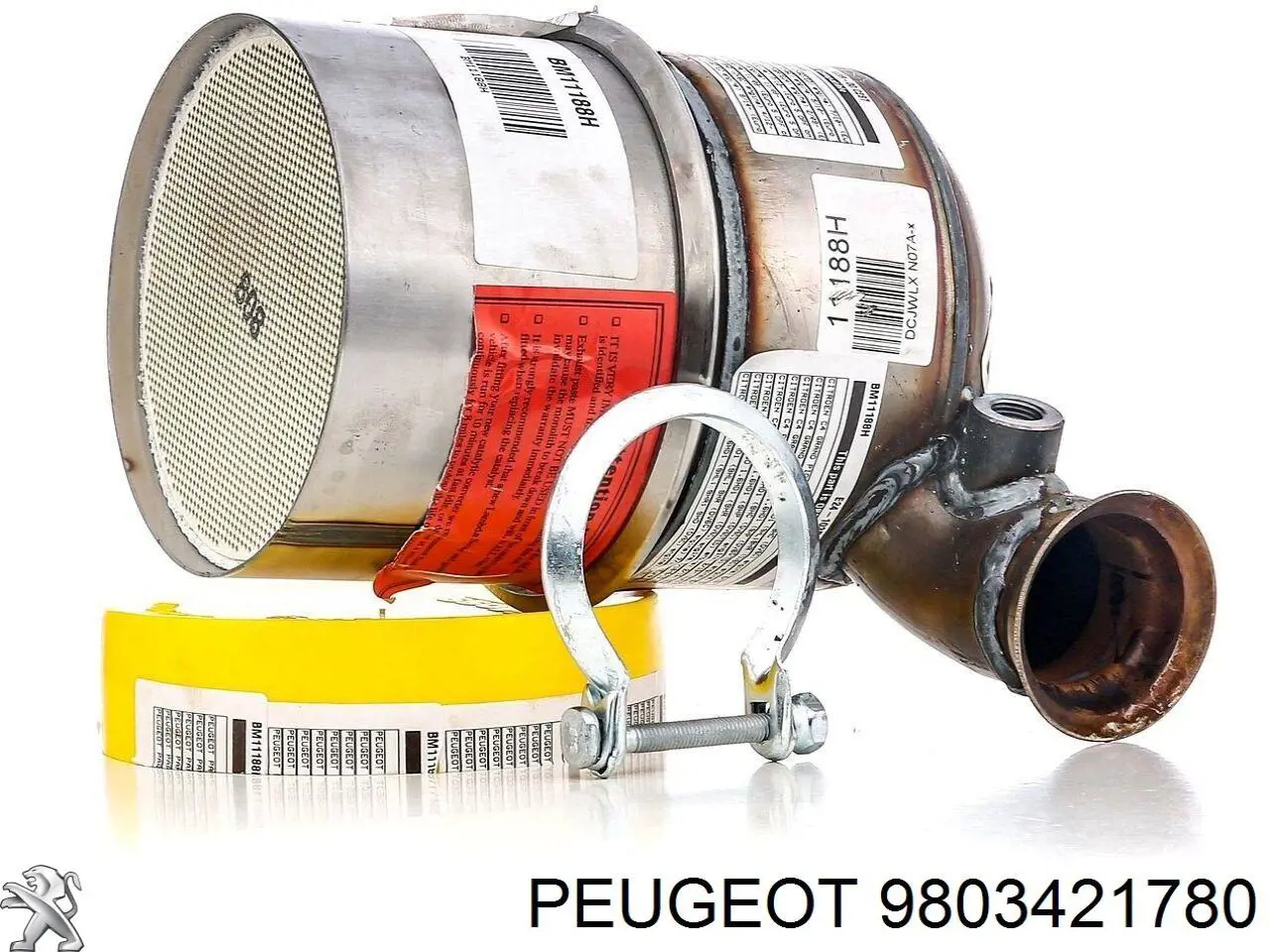 9803421780 Peugeot/Citroen Filtro de partículas do sistema dos gases de escape