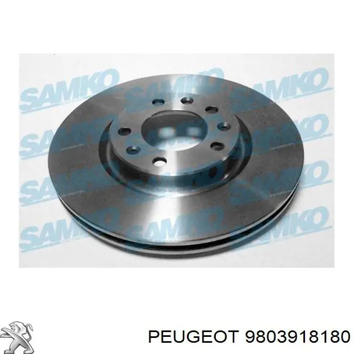 9803918180 Peugeot/Citroen Disco do freio dianteiro