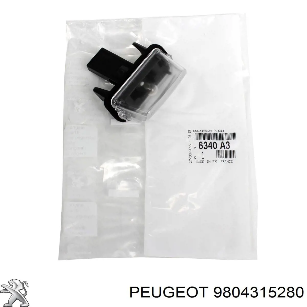 9804315280 Peugeot/Citroen Retrorrefletor (refletor) do pára-choque traseiro esquerdo