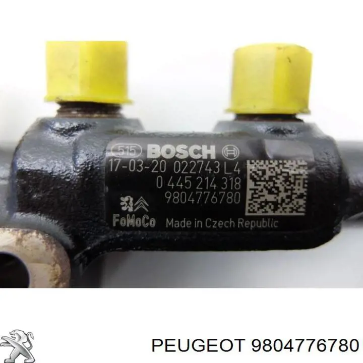 Distribuidor de combustível (rampa) Peugeot/Citroen 9804776780