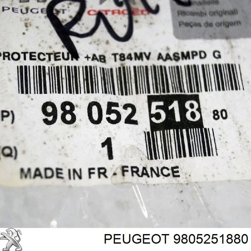 9805212080 Peugeot/Citroen Borda (orla) das luzes de nevoeiro esquerda
