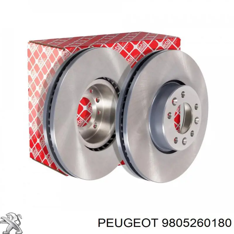 9805260180 Peugeot/Citroen Disco do freio dianteiro