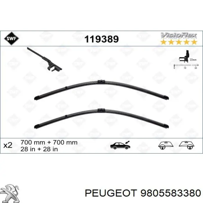 9805583380 Peugeot/Citroen Vedante de bomba de óleo