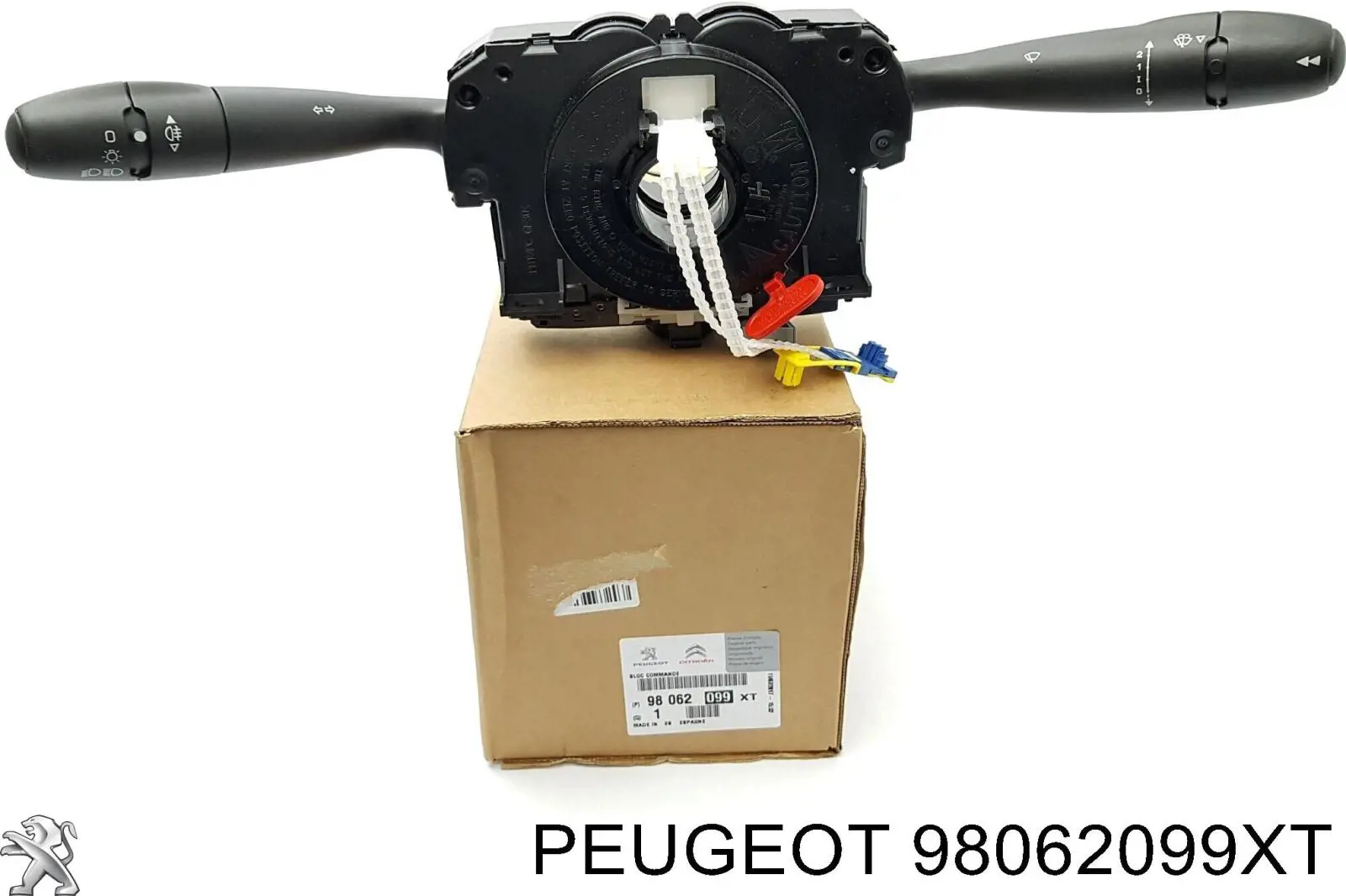 Comutador esquerdo instalado na coluna da direção 98062099XT Peugeot/Citroen