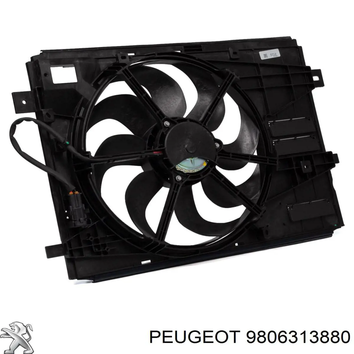 9806313880 Peugeot/Citroen Difusor do radiador de esfriamento, montado com motor e roda de aletas