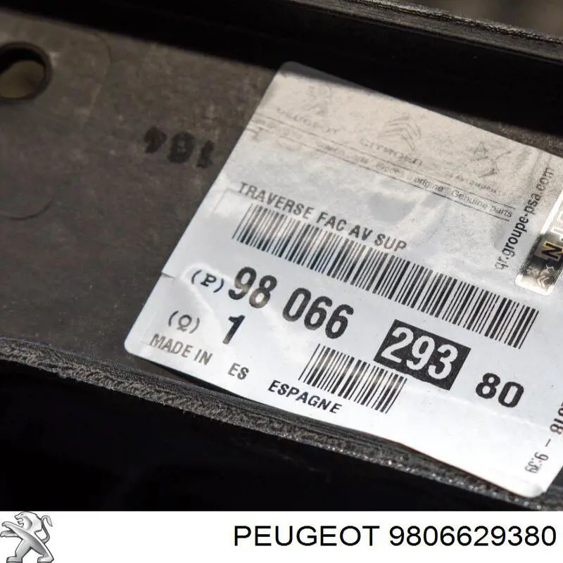 9806629380 Peugeot/Citroen Suporte superior do radiador (painel de montagem de fixação das luzes)
