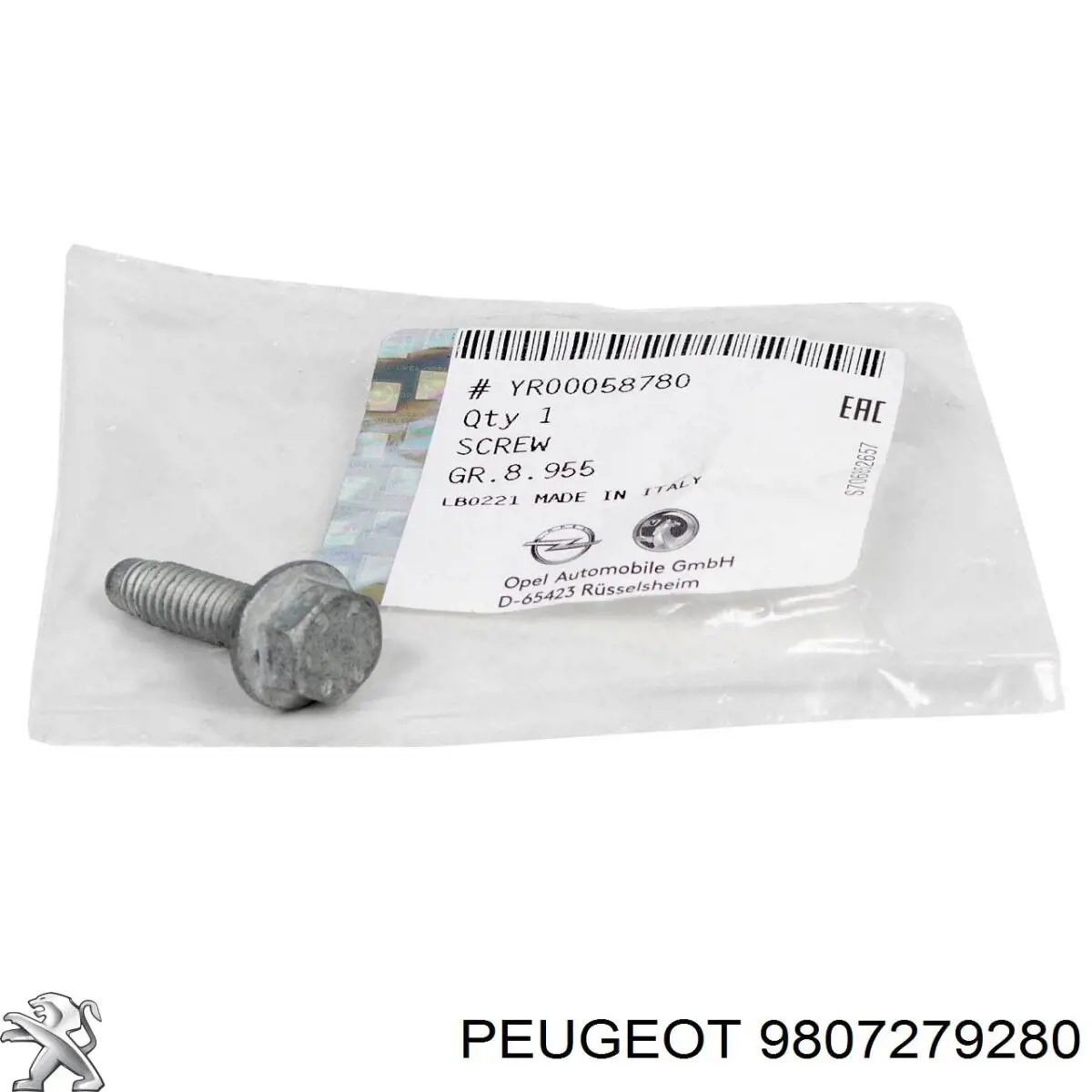 Vedante dianteiro de filtro de partículas diesel Peugeot/Citroen 9807279280