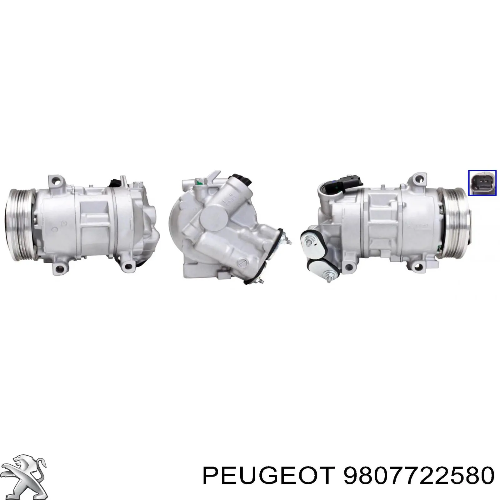 Compressor de aparelho de ar condicionado Peugeot/Citroen 9807722580 preço, a partir de 406,48 USD