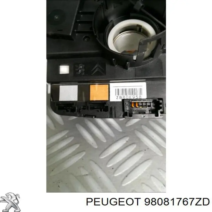 Comutador instalado na coluna da direção, montado Peugeot/Citroen 98081767ZD