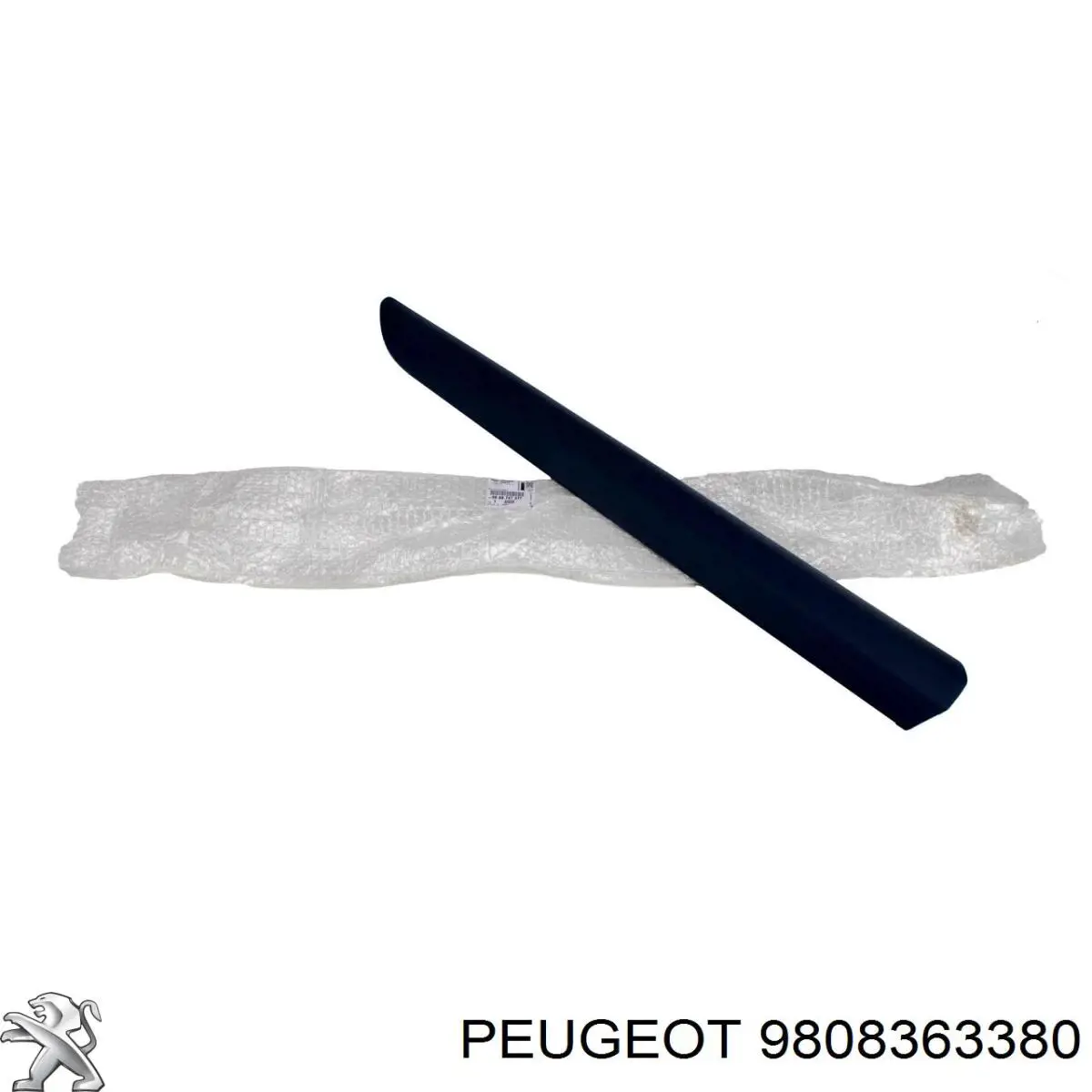 9808363380 Peugeot/Citroen Guarda-barras direito do pára-lama dianteiro